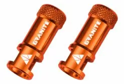 Granite Design Juicy Nipple Presta Valve Core Remover Cap Orange