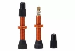 Par De Neatt Tubeless Presta Valves Orange