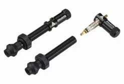 Granite Design Par De Válvulas De Boquilla Jugosa De Diseño De Granito Sin Cámara De 60 Mm Con Tapones De Extracción De Carcasa Negra